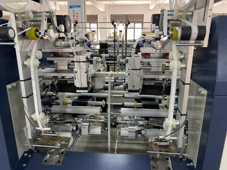 MFG-400*2 Double Channel Plastic Trash Garbage Bag On Roll Bag Making Machine With Labeling Device